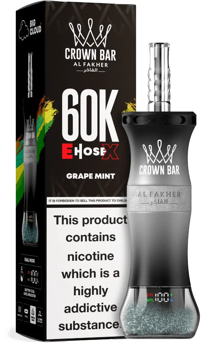 Al Fakher Crown Bar E Hose X – GRAPE MINT