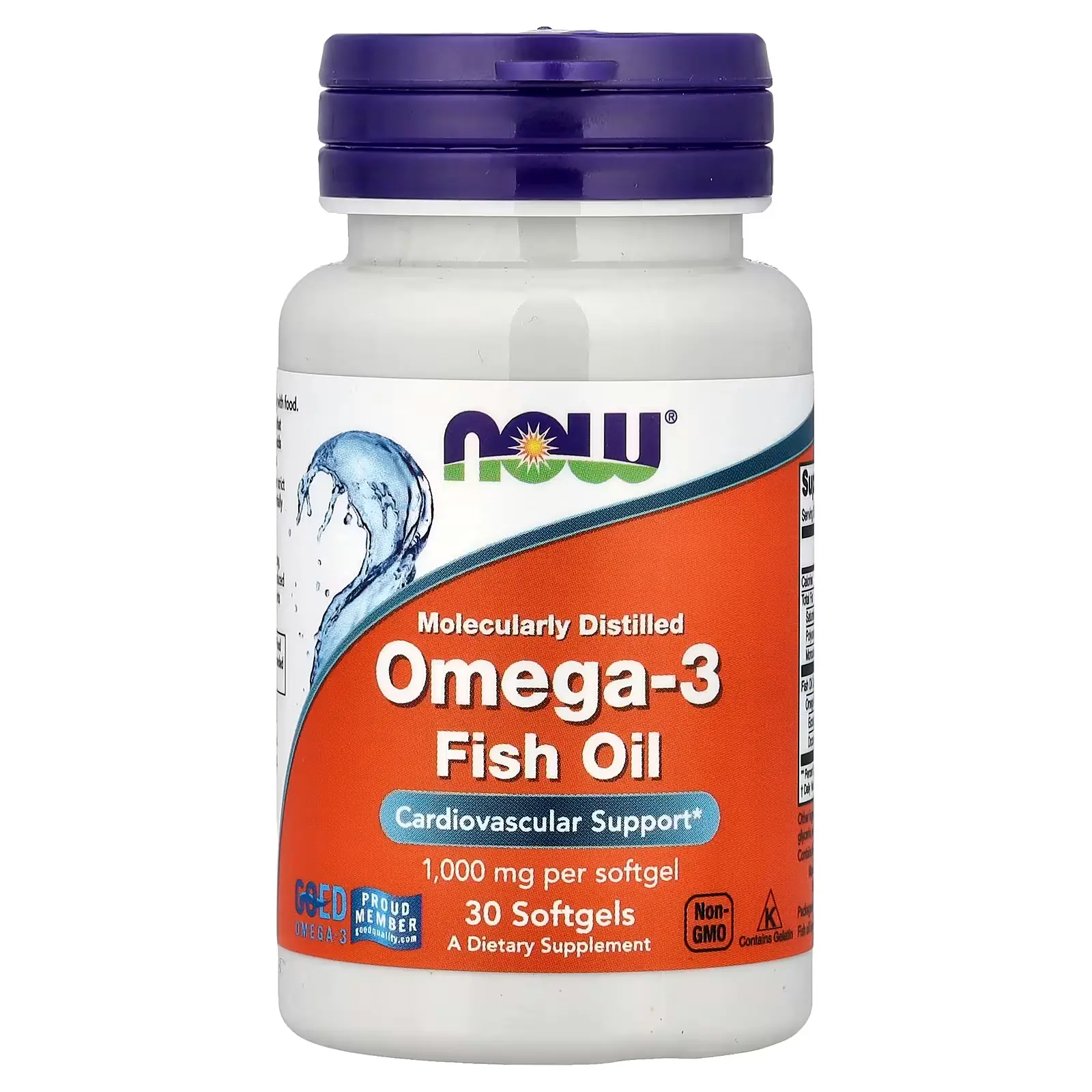 NOW Foods, Huile de poisson riche en oméga-3, 30 capsules à enveloppe molle (1 g pièce) — Marovibe