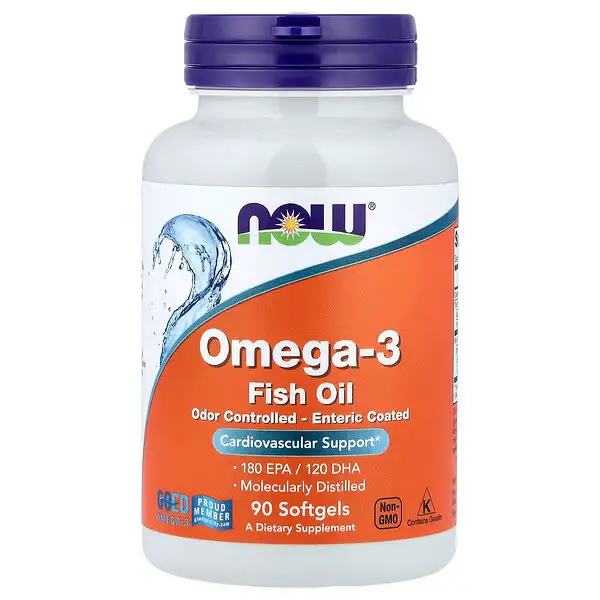 NOW Foods, Huile de poisson riche en oméga-3, 90 capsules à enveloppe molle — Marovibe
