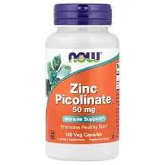 NOW Foods, Picolinate de zinc, 50 mg, 120 capsules végétales — Marovibe