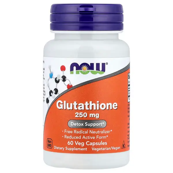 NOW Foods, Glutathion, 250 mg, 60 capsules végétariennes — Marovibe